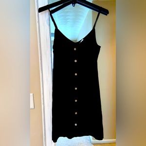 H&M black button up dress